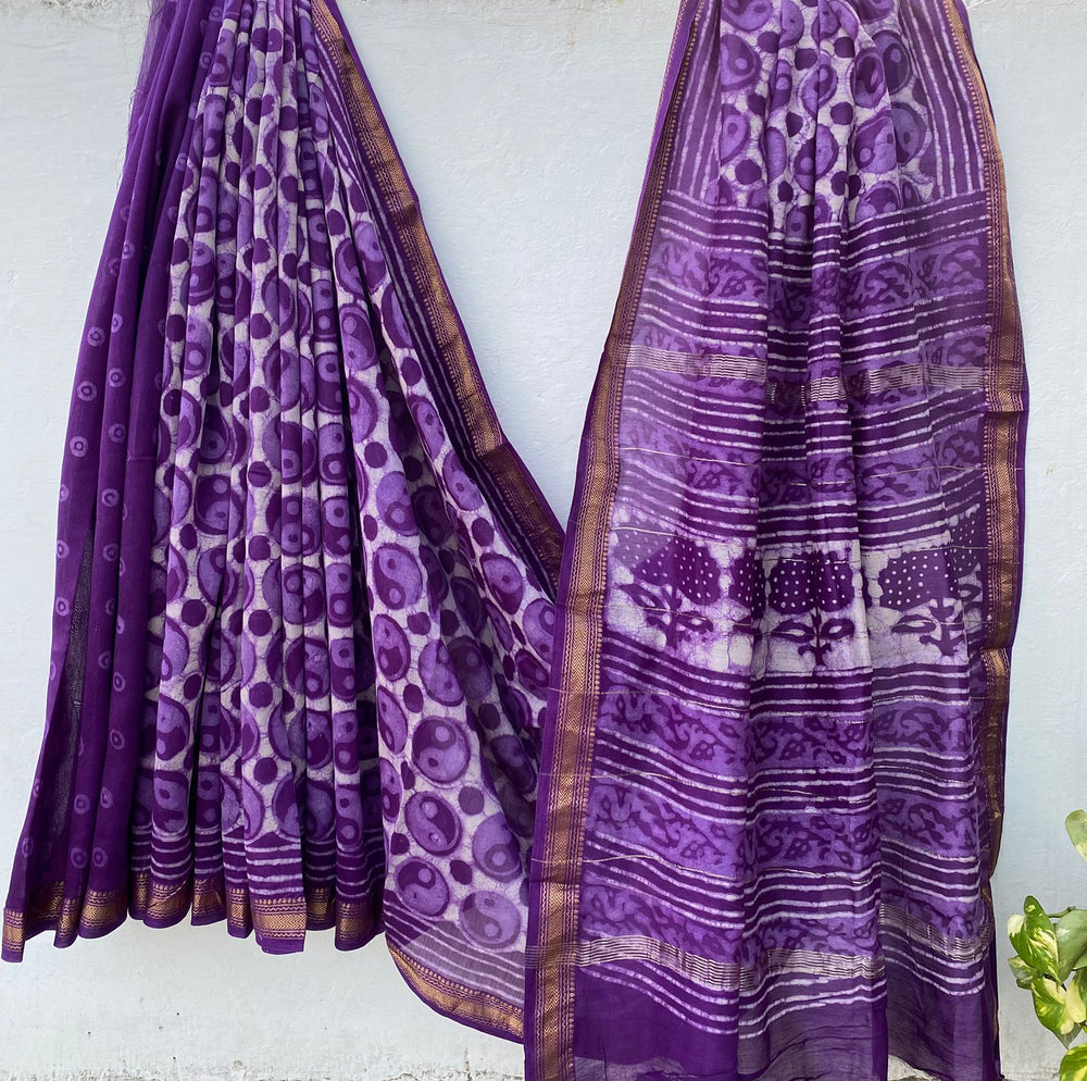 Aroma ttire Pure Maheshwari Silk Saree