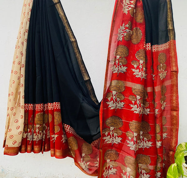 Aroma ttire Pure Maheshwari Silk Saree