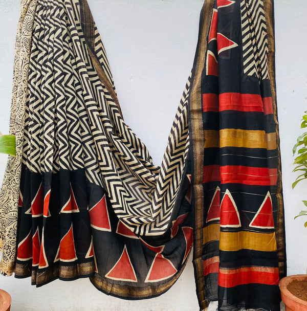 Aroma ttire Pure Maheshwari Silk Saree