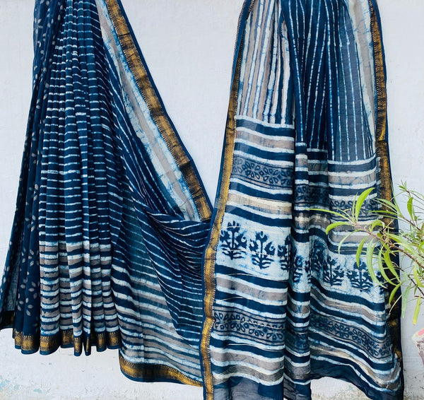 Aroma ttire Pure Maheshwari Silk Saree