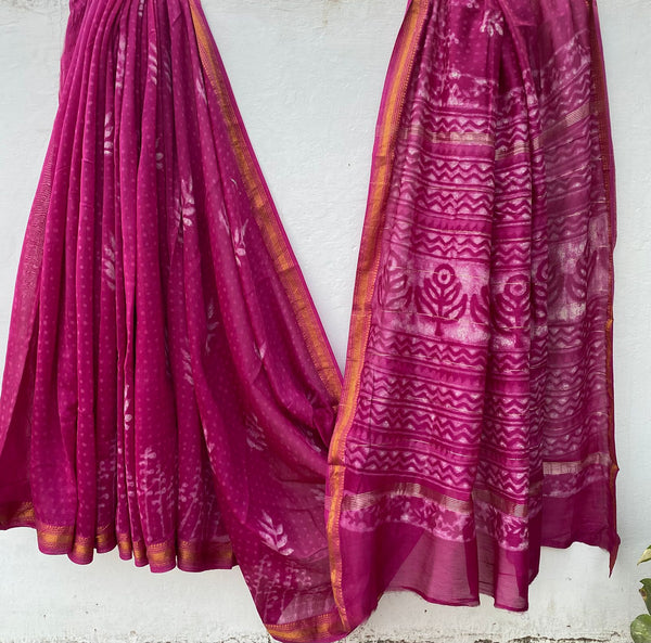 Aroma ttire Pure Maheshwari Silk Saree