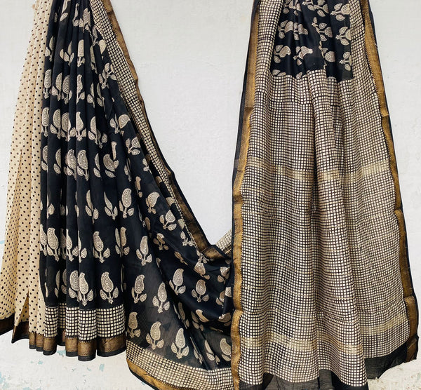 Aroma ttire Pure Maheshwari Silk Saree