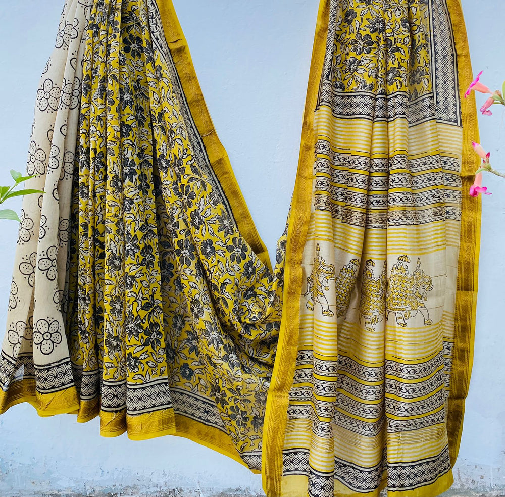 Aroma ttire Pure Maheshwari Silk Saree